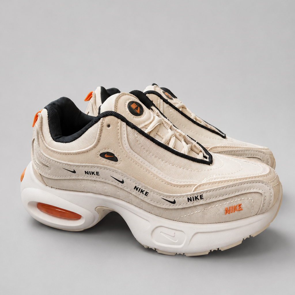 Nike Air Max Sneakers – Beige & Orange