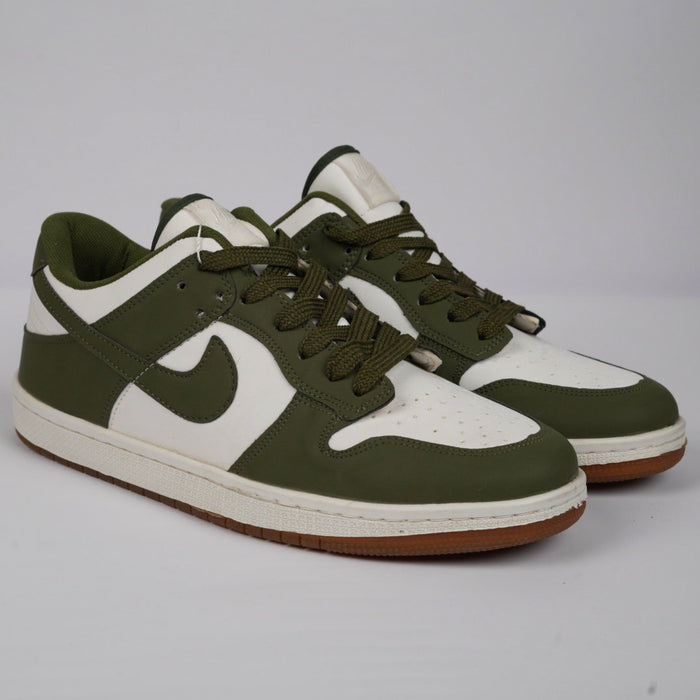 Nike Dunk Low – White / Olive Green