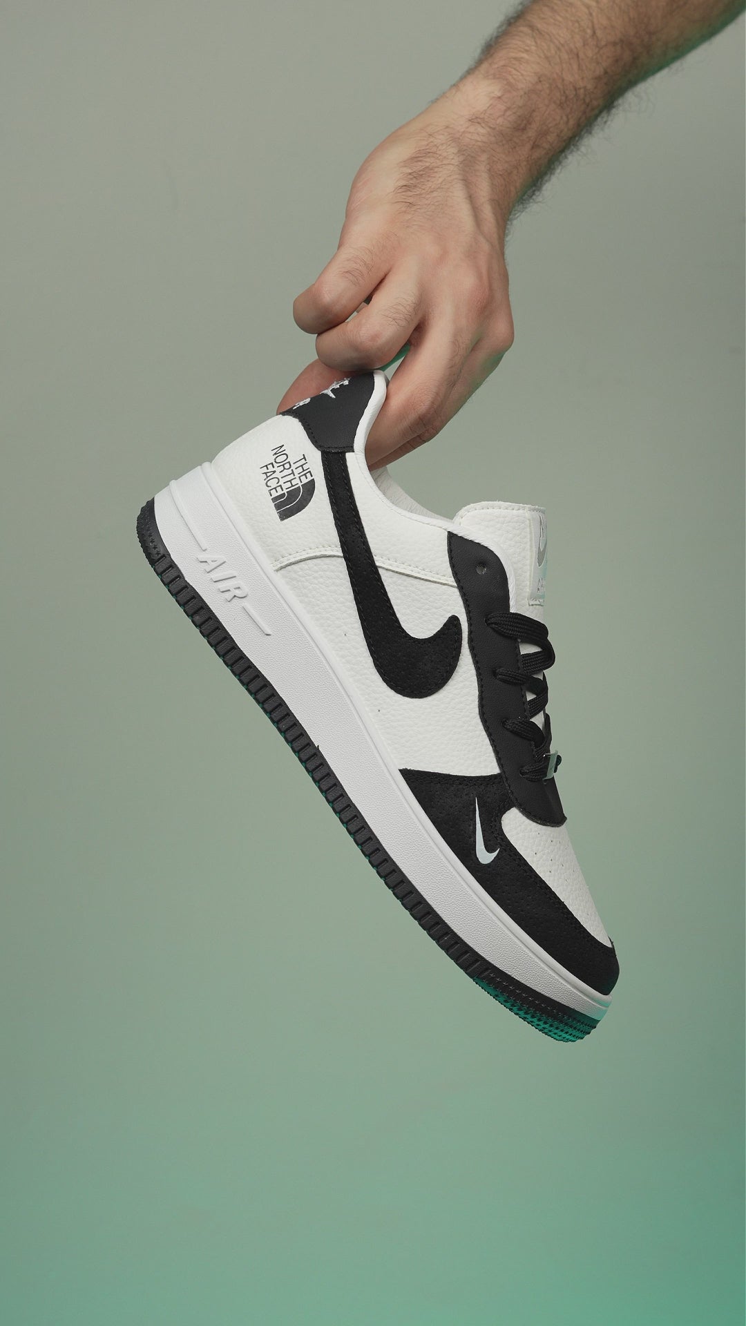 AF1 x TNF Black/White